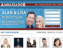 Tablet Screenshot of ambassadorspeakers.com